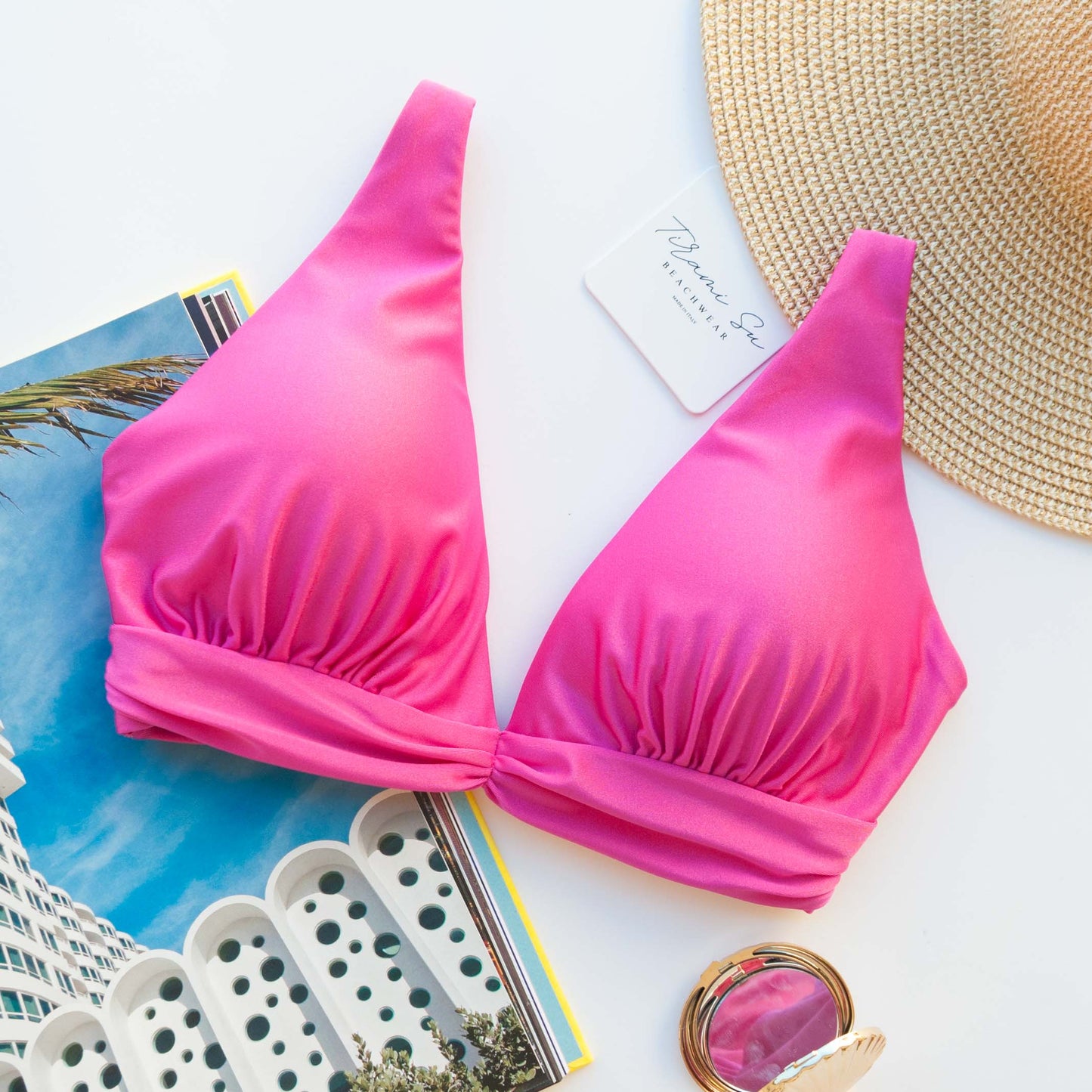 Top Matilde Fucsia Satin