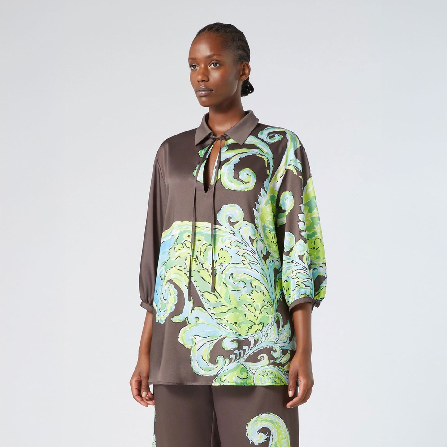 Blusa Marina Rinaldi Sport cioccolato BOLSENA