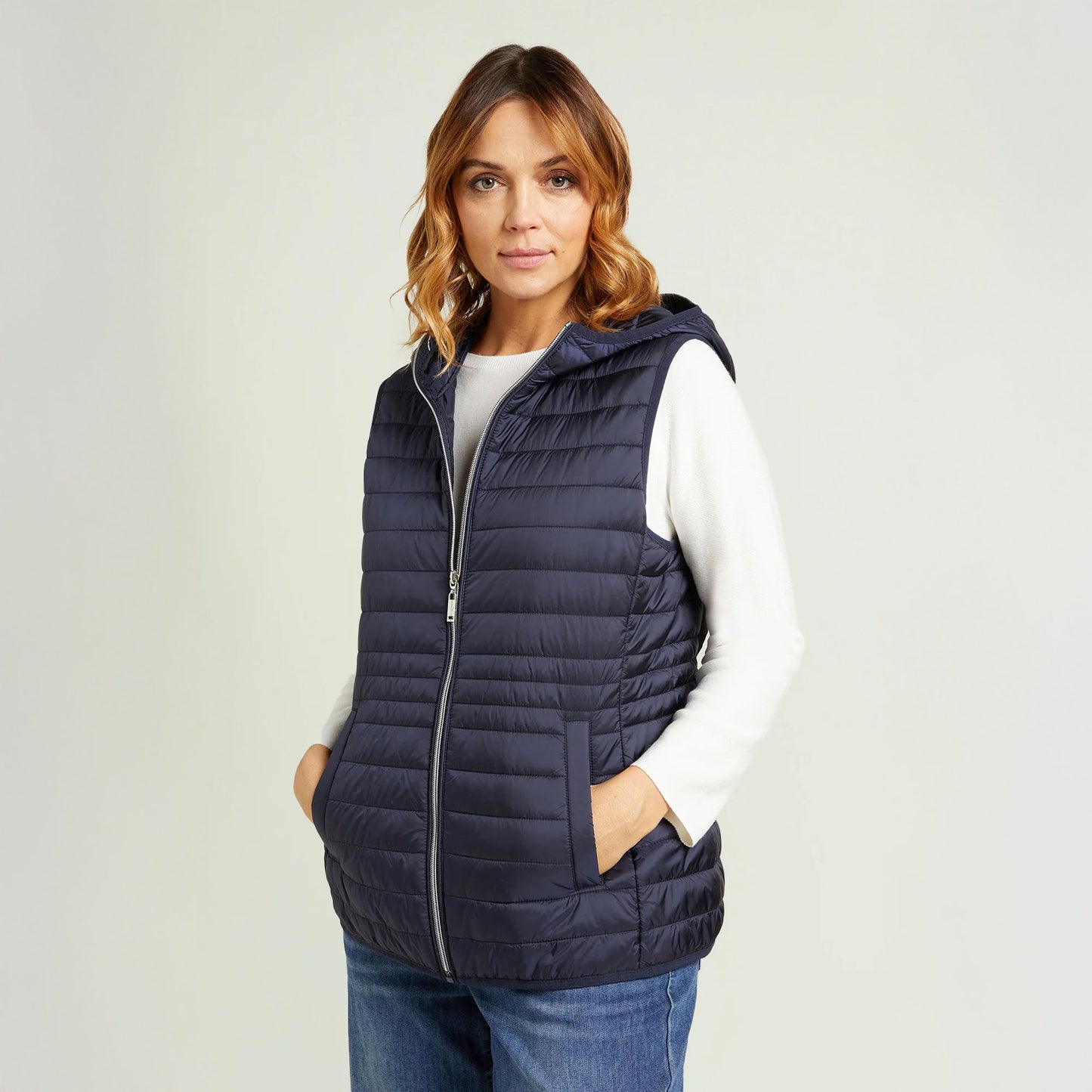Gilet Luisa Viola blu F712