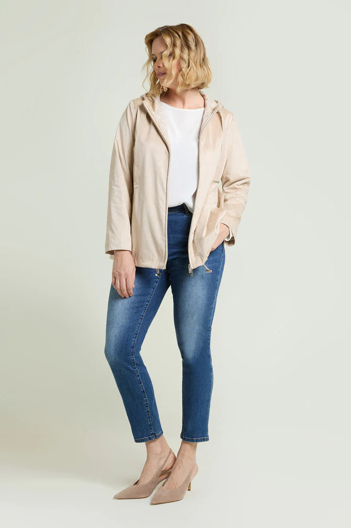 Giacca a vento Luisa Viola beige F706F0