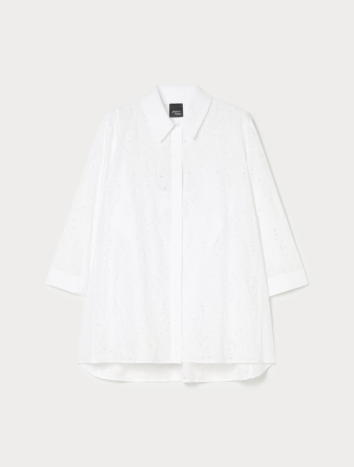 Persona camicia bianco olona