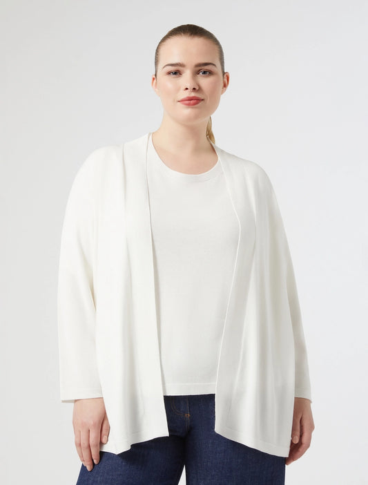 cardigan persona bianco seta pesche