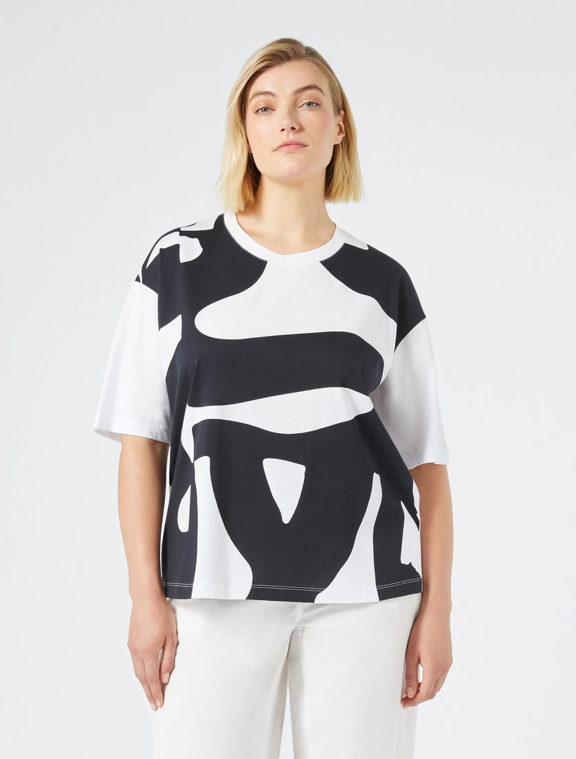 Persona t-shirt bianco stampa palpiti