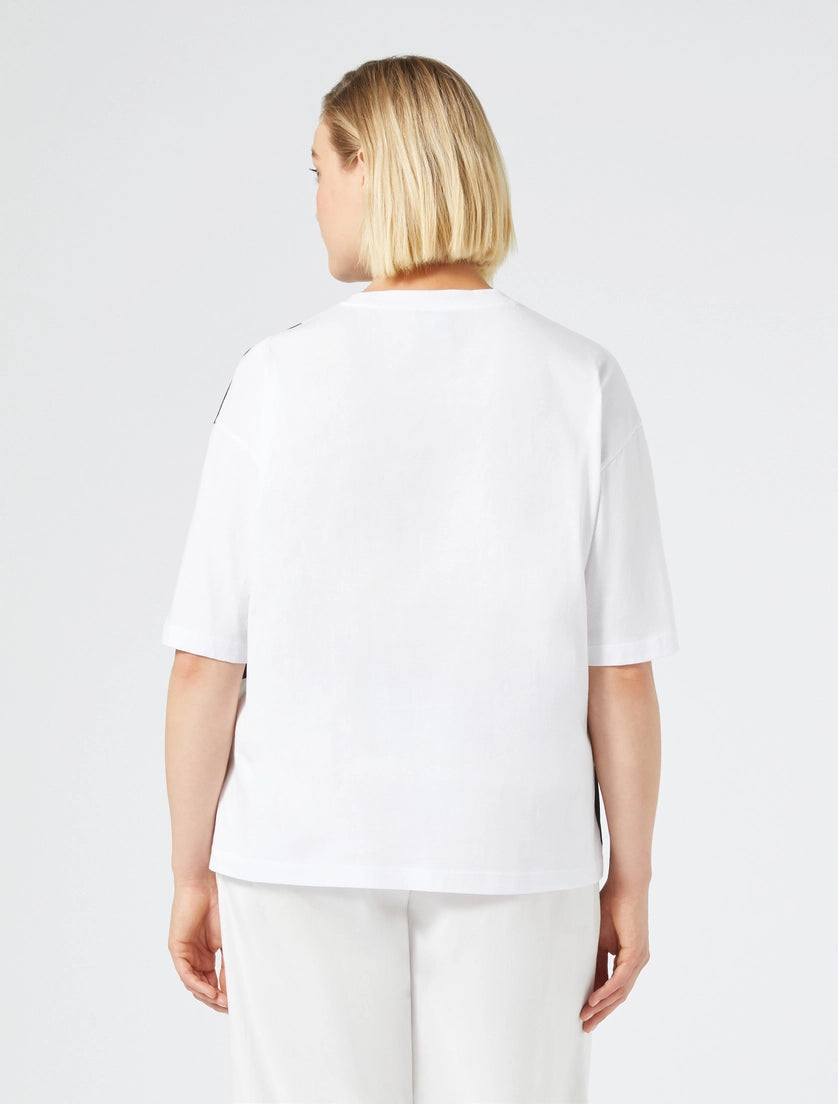 Persona t-shirt bianco stampa palpiti