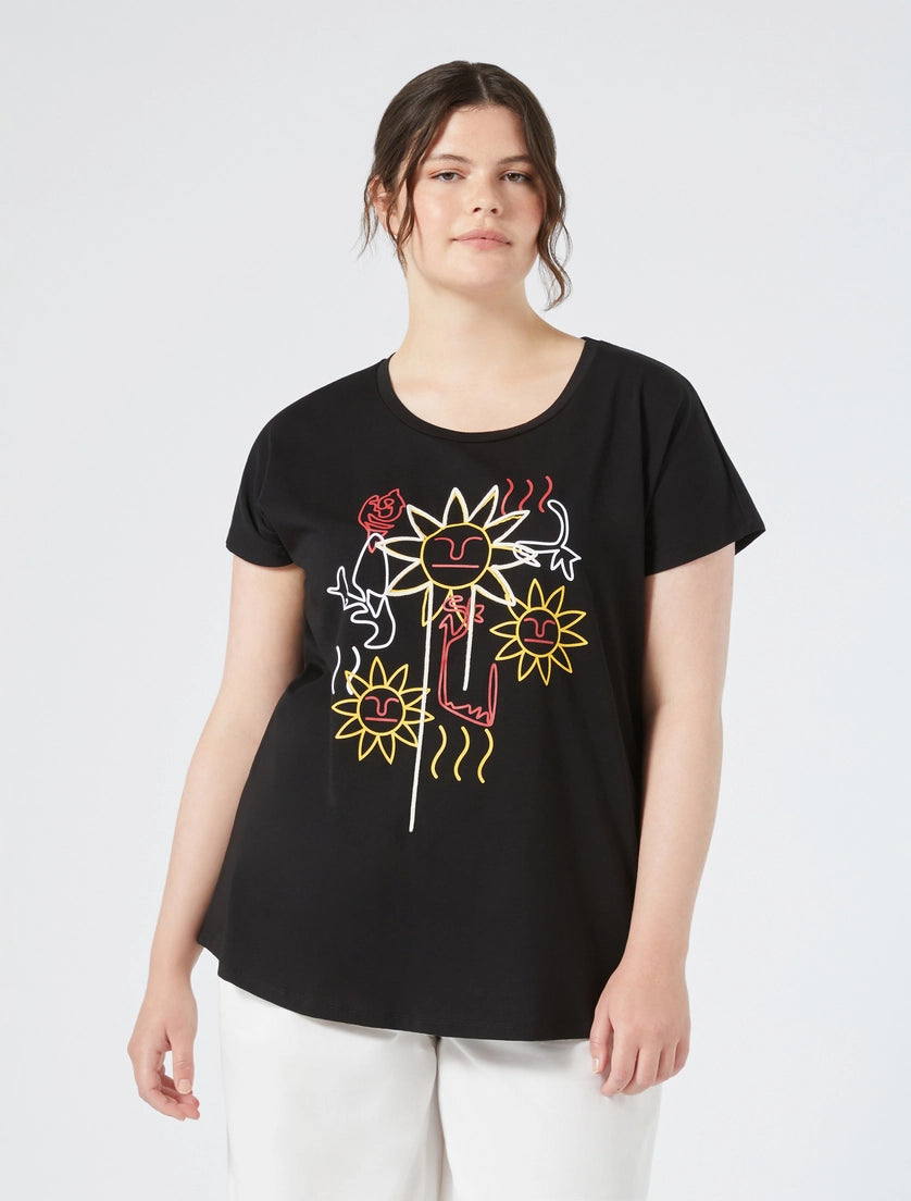Persona t-shirt nero stampa Glenn