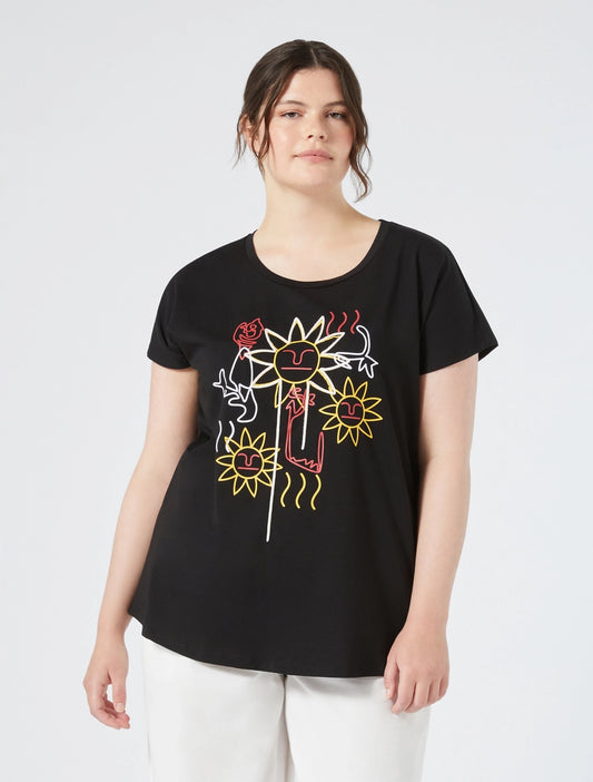 Persona t-shirt nero stampa Glenn