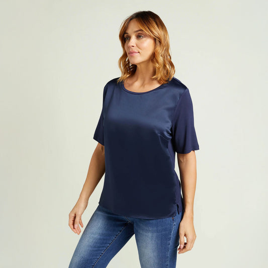 t-shirt luisa viola blu g026l0