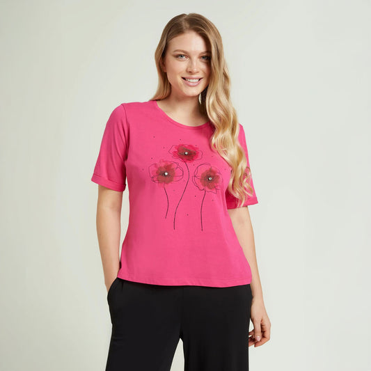 T-shirt luisa viola fucsia g089l0