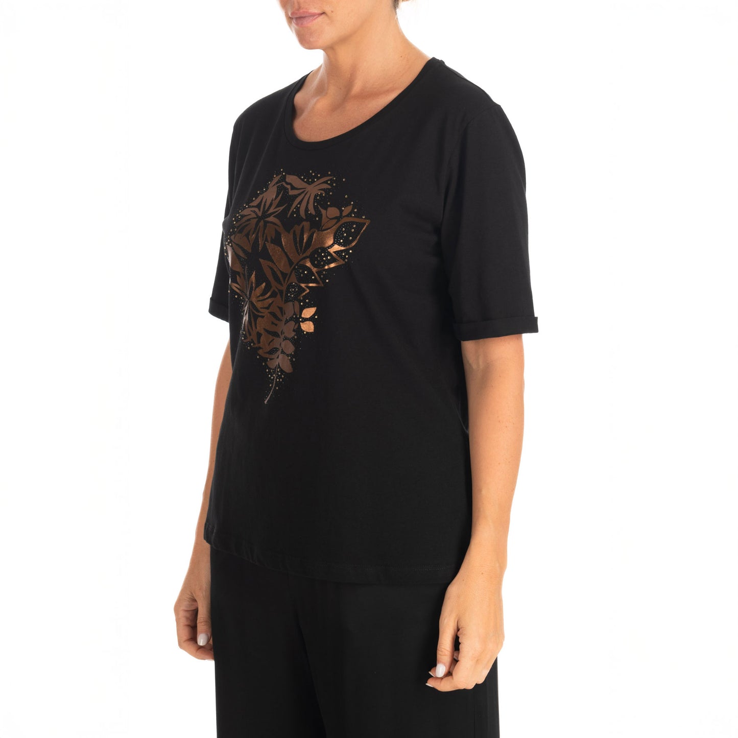 T-shirt luisa viola nera g089l0