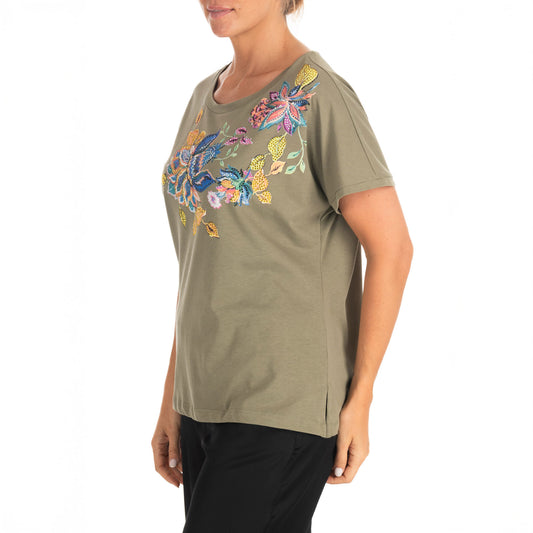 t-shirt luisa viola verde g101l0