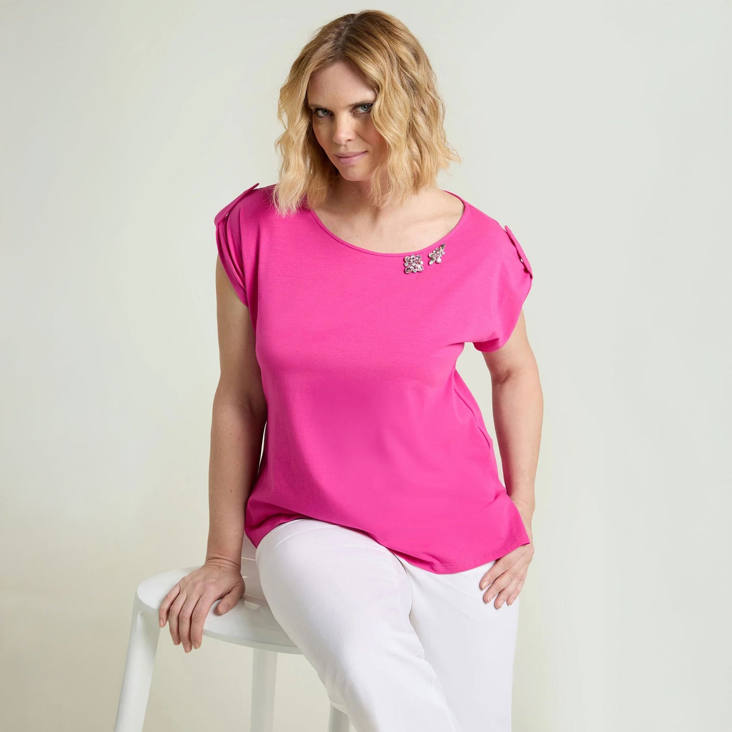 T-shirt luisa viola fucsia g127l0