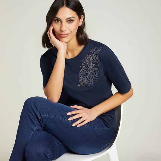 t-shirt luisa viola blu g499l0