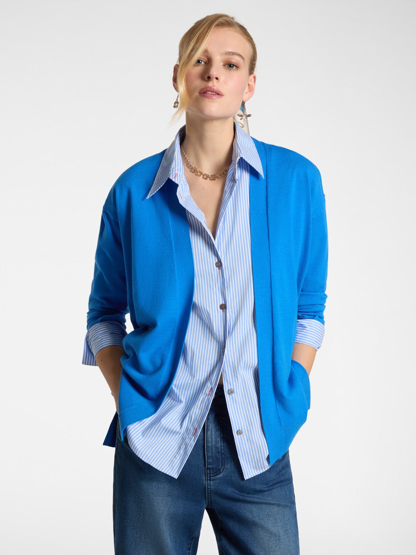 cardigan elena mirò 14 bluette m093z0