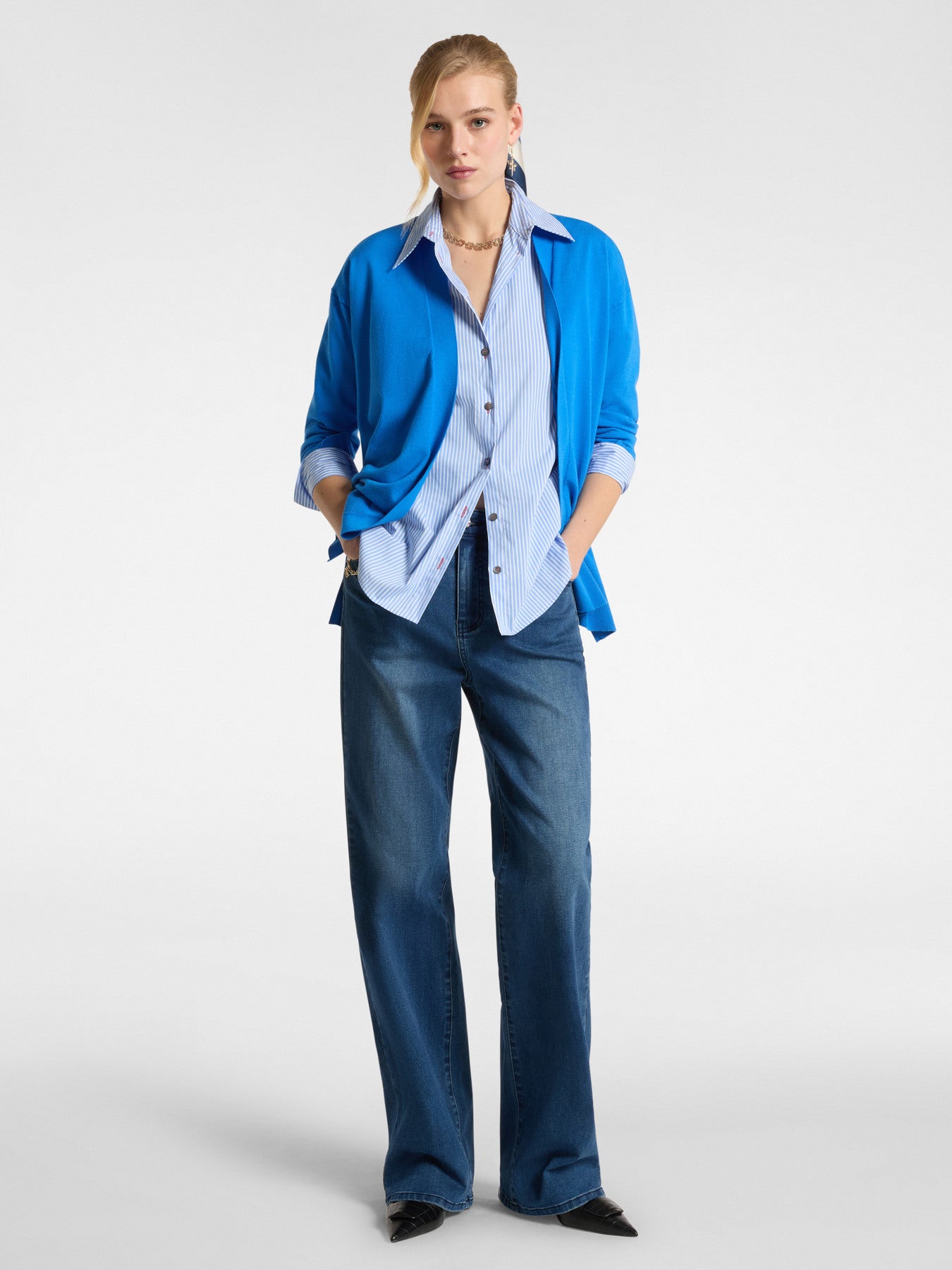 cardigan elena mirò 14 bluette m093z0