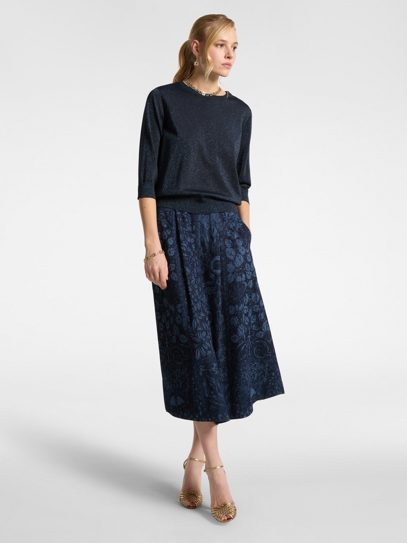 maglia elena mirò 34 blu m357z0