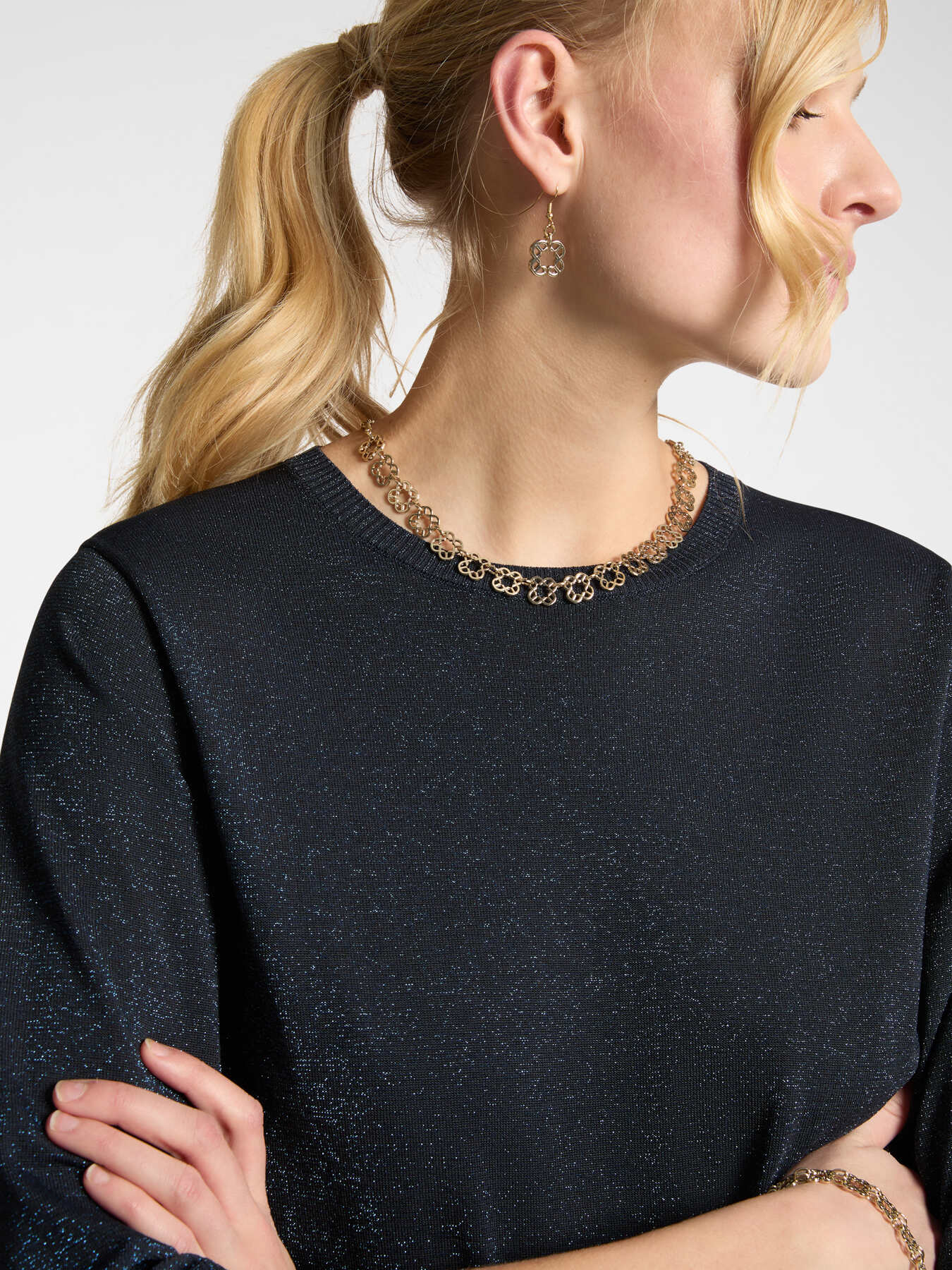 maglia elena mirò 34 blu m357z0