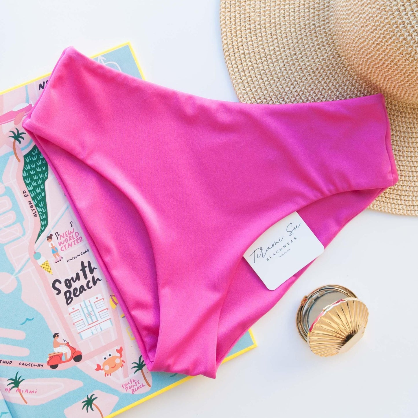 Slip Basique Satin Fushia