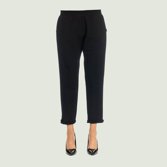 Pantaloni Luisa Viola neri P087