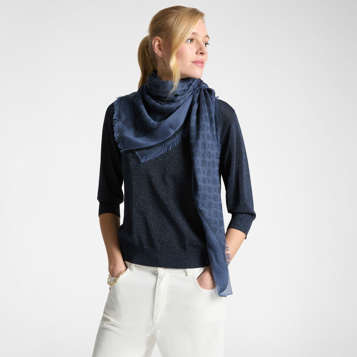 Foulard elena mirò 02 blu navy s544e0