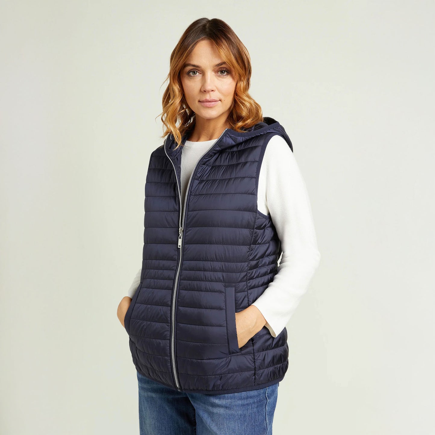 Gilet Luisa Viola blu F702F0