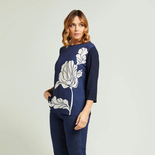t-shirt luisa viola blu g000l0